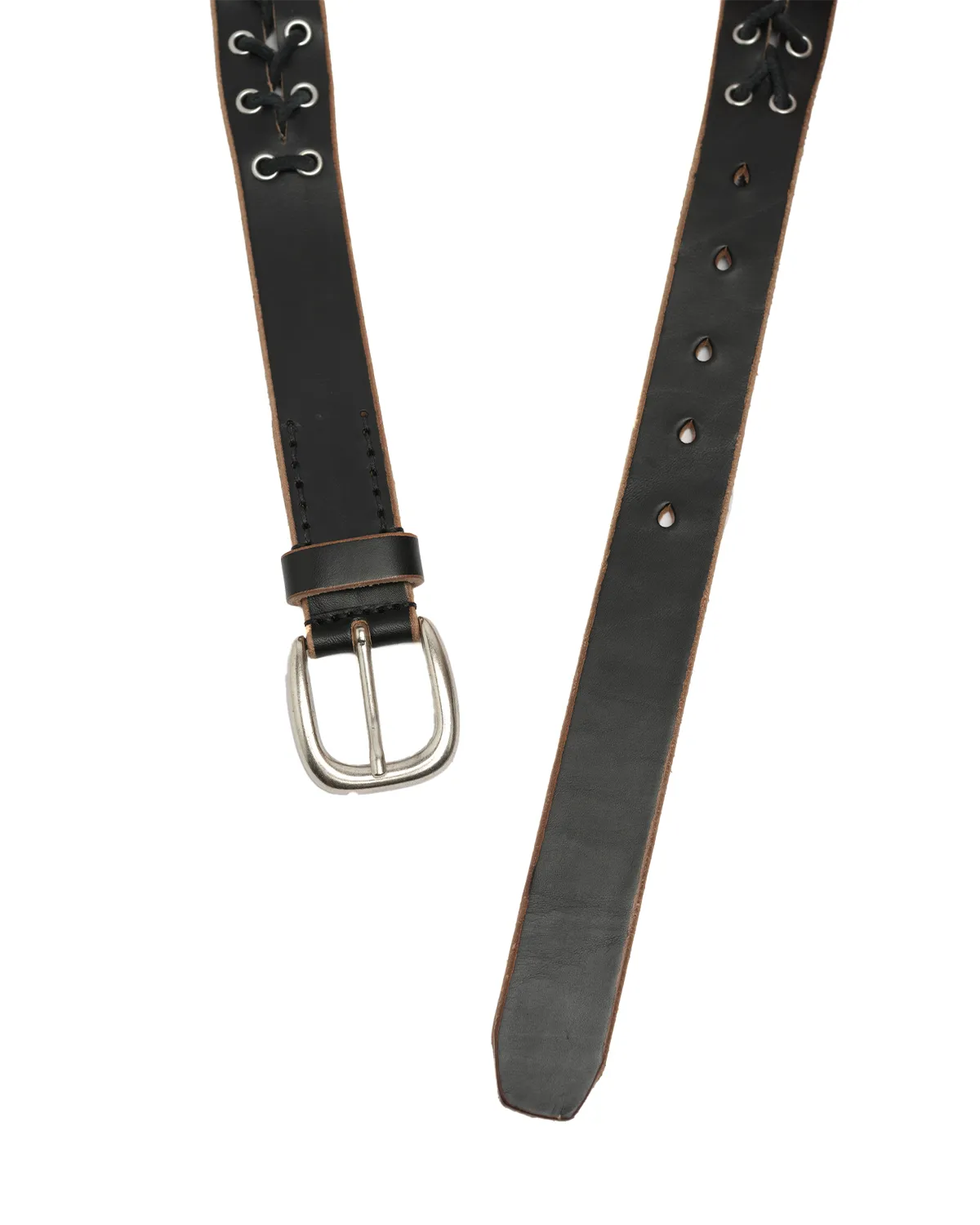 3 cm Corset Belt Black Leather