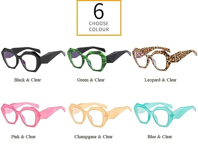 Anti-blue Light New Square Eyeglasses For Women Vintage New Fashion Clear Frame