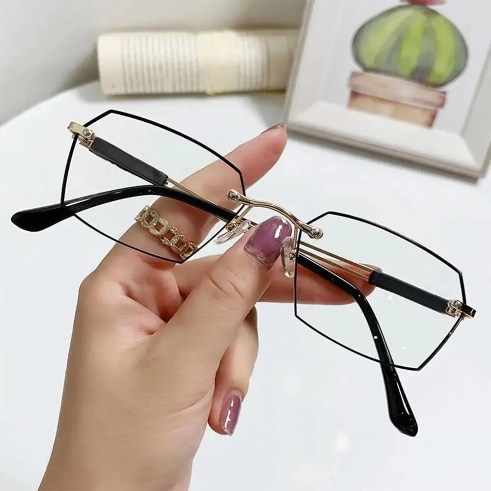 Anti-Blue Light Reading Glasses Metal High Definition Frame Eye Protection Ultra Light Office Eyeglasses Eyewear For Men Women