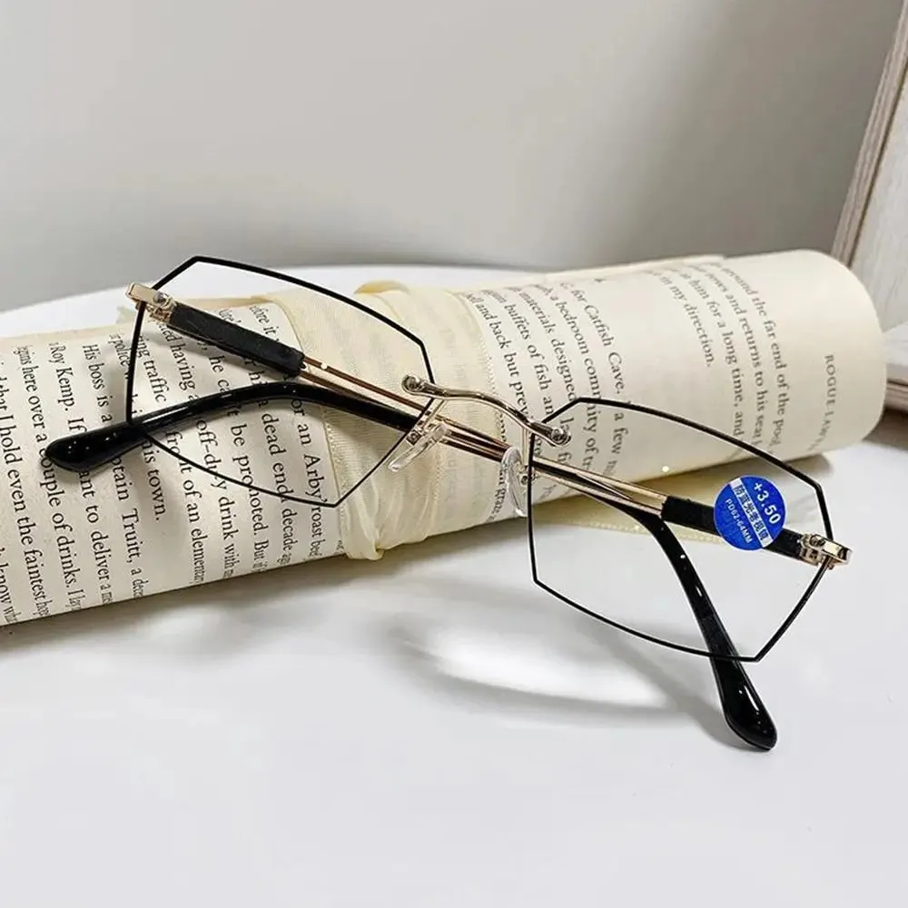 Anti-Blue Light Reading Glasses Metal High Definition Frame Eye Protection Ultra Light Office Eyeglasses Eyewear For Men Women