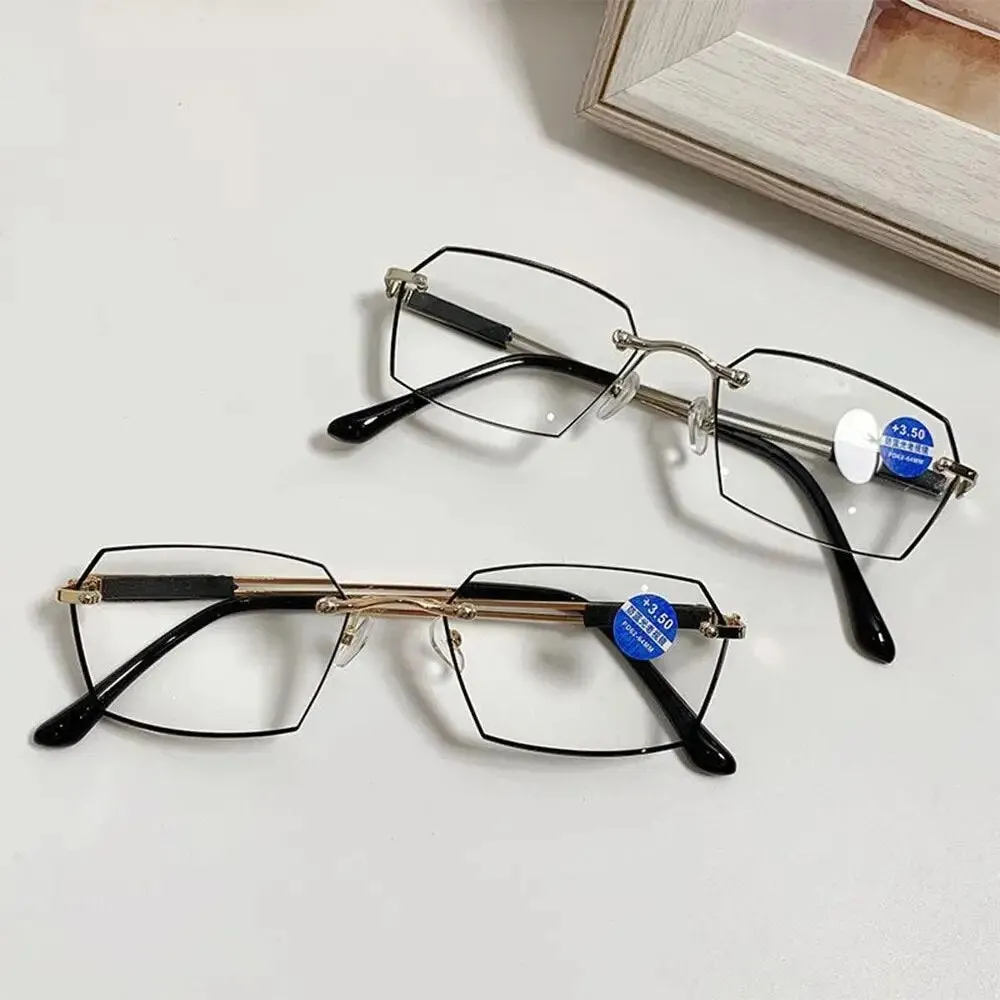 Anti-Blue Light Reading Glasses Metal High Definition Frame Eye Protection Ultra Light Office Eyeglasses Eyewear For Men Women