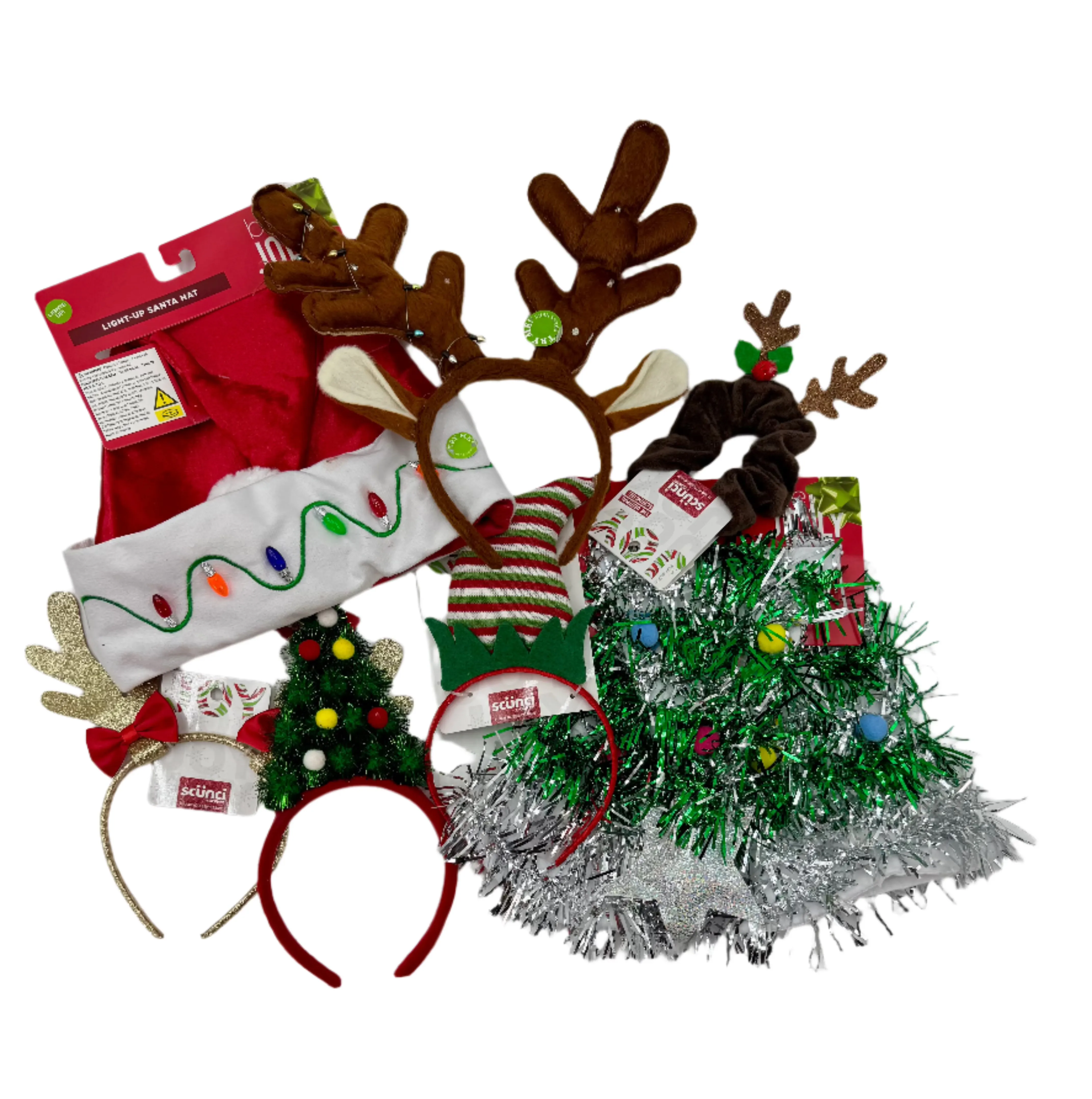 Assorted Holiday Christmas Headpieces- Box of 21