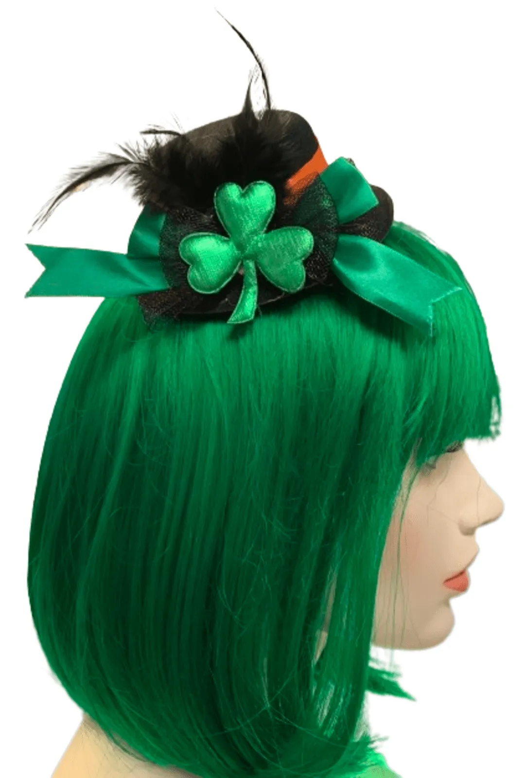 Black Shamrock Mini Top Hat