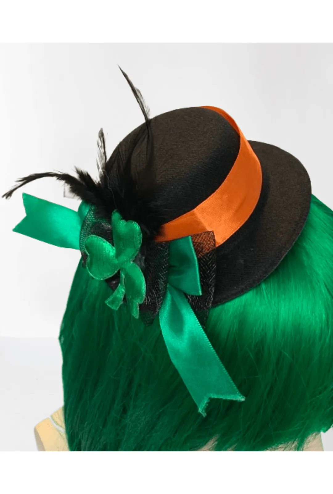 Black Shamrock Mini Top Hat