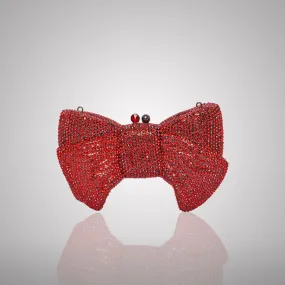 Bold Red Bow Swarovski Crystal Clutch | 0C942-E