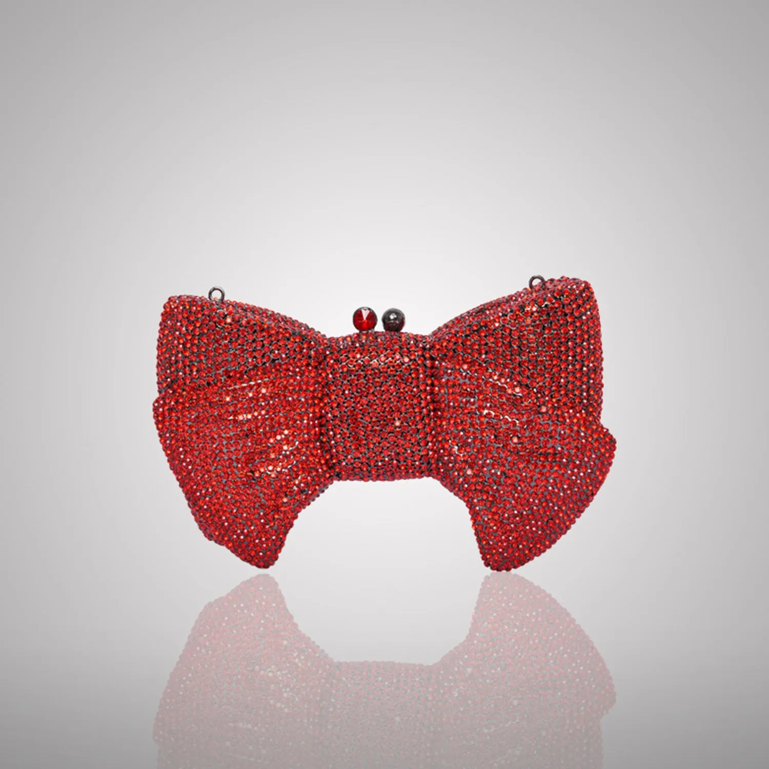 Bold Red Bow Swarovski Crystal Clutch | 0C942-E