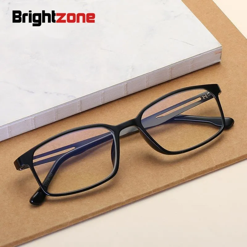 Brightzone Men's Full Rim Square Alloy Presbyopic Reading Glasses 1605