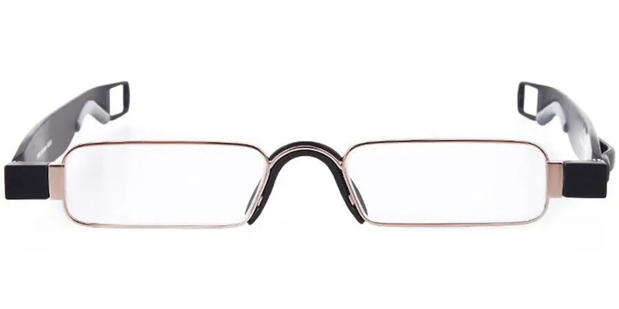 Brightzone Unisex Semi Rim Acetate Alloy Reading Glasses 360f