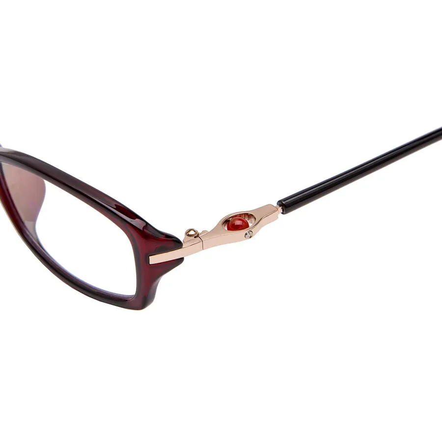 Brightzone Women's Full Rim Square Acetate Alloy Reading Glasses CB22