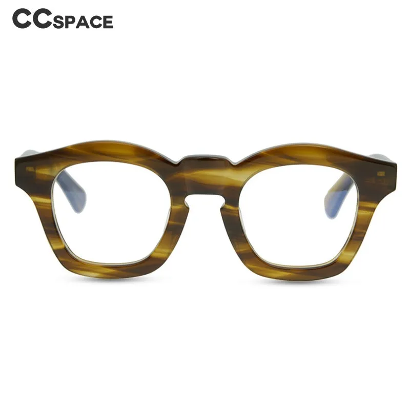 CCspace Unisex Full Rim Round Acetate Reading Glasses R47361