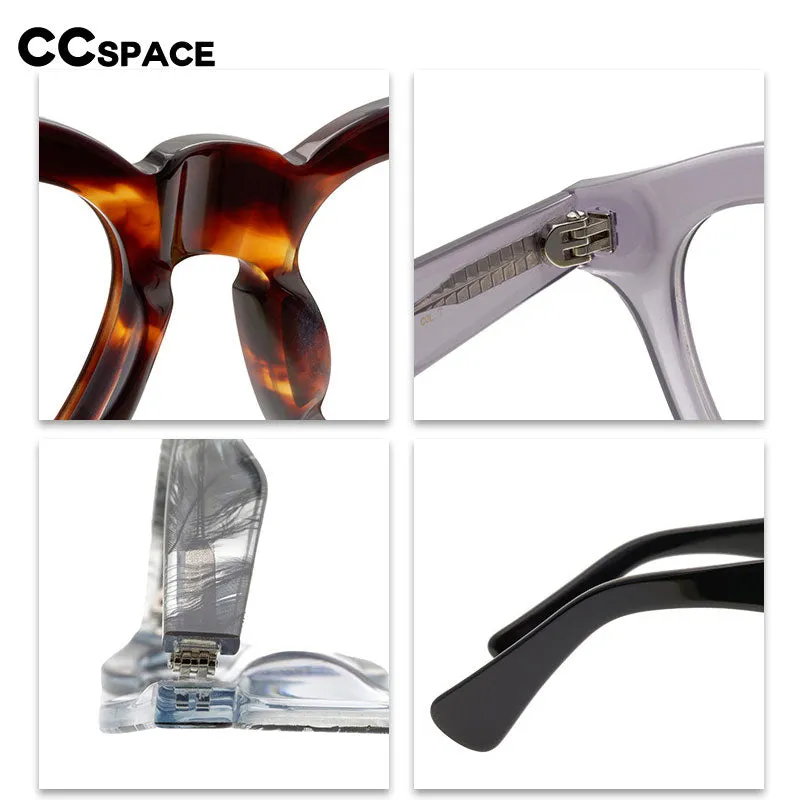 CCspace Unisex Full Rim Round Acetate Reading Glasses R47361