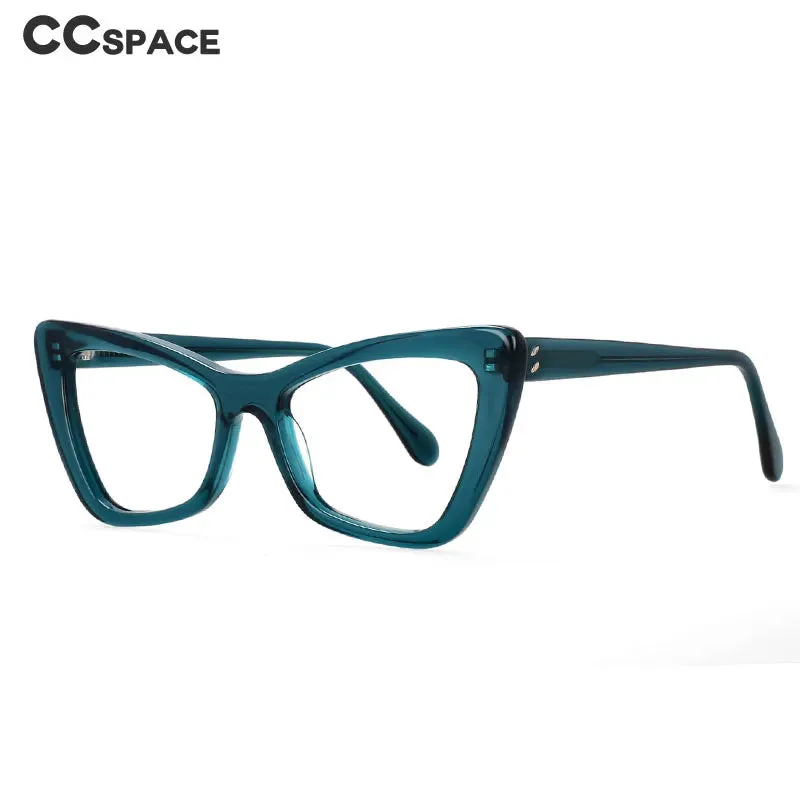 CCspace Women's Full RIm Cat Eye Acetate Hyperopic Reading Glasses R56955