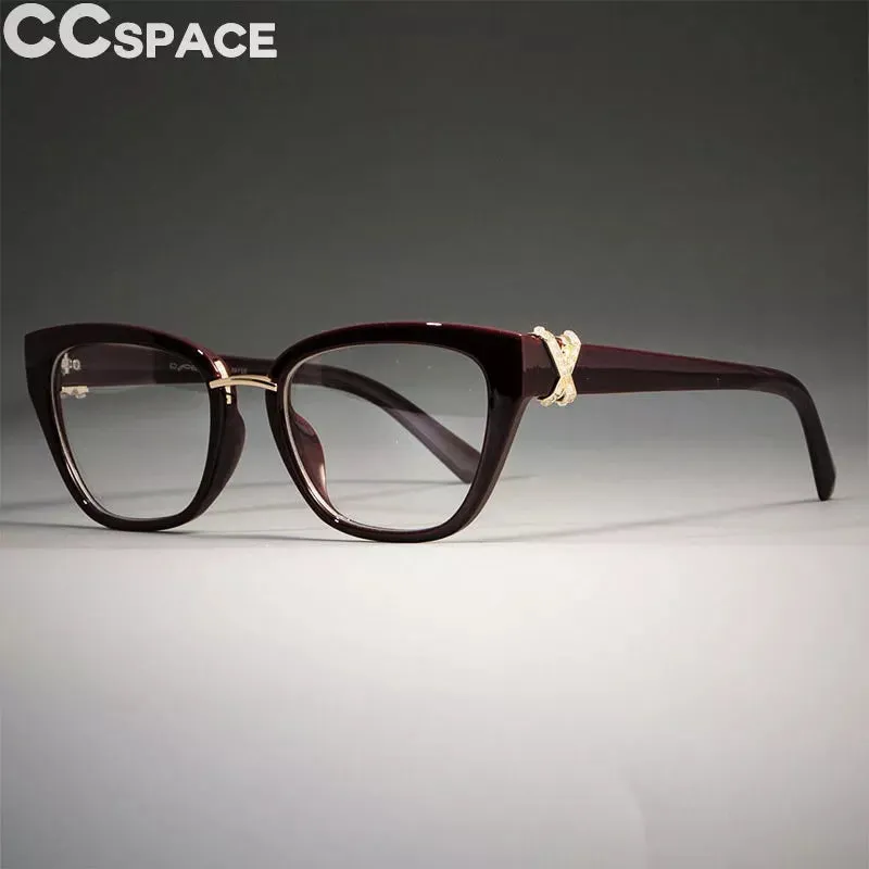 CCspace Women's Full Rim Cat Eye Polycarbonate Reading Glasses R45605