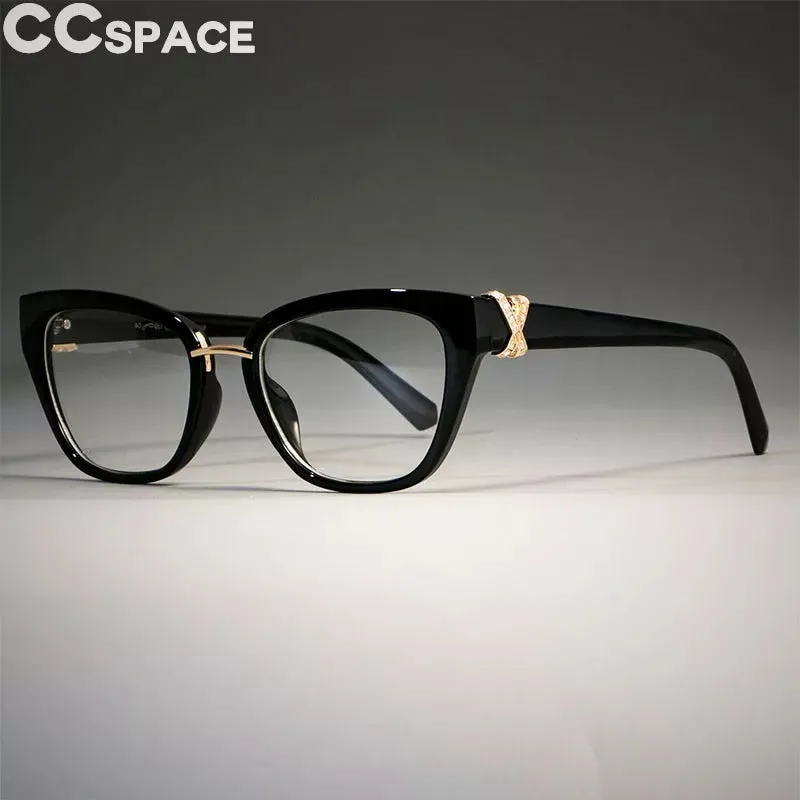 CCspace Women's Full Rim Cat Eye Polycarbonate Reading Glasses R45605