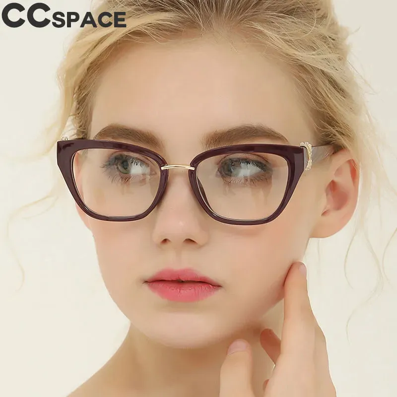 CCspace Women's Full Rim Cat Eye Polycarbonate Reading Glasses R45605