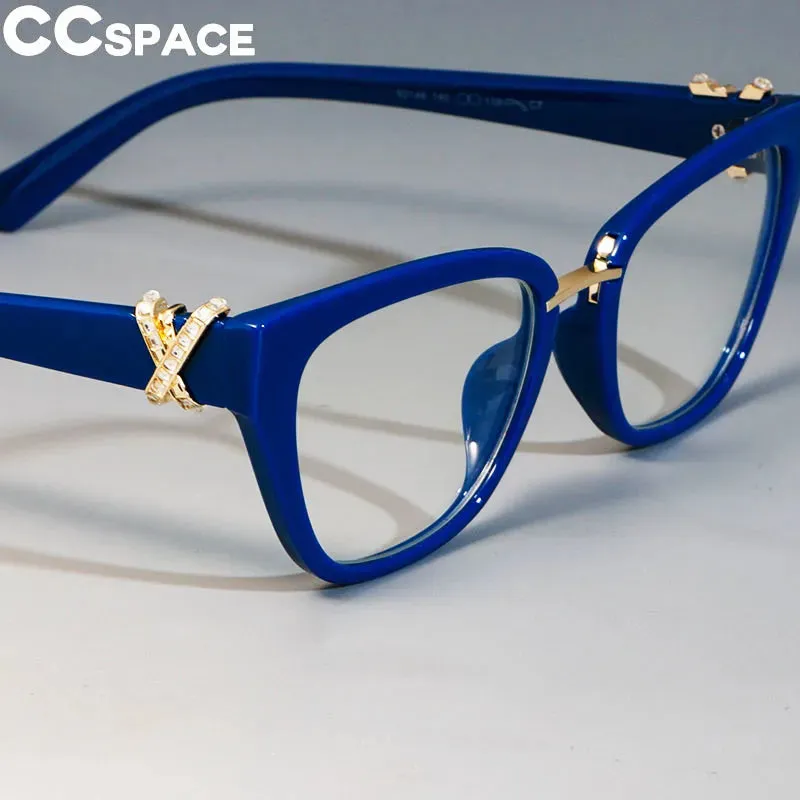 CCspace Women's Full Rim Cat Eye Polycarbonate Reading Glasses R45605