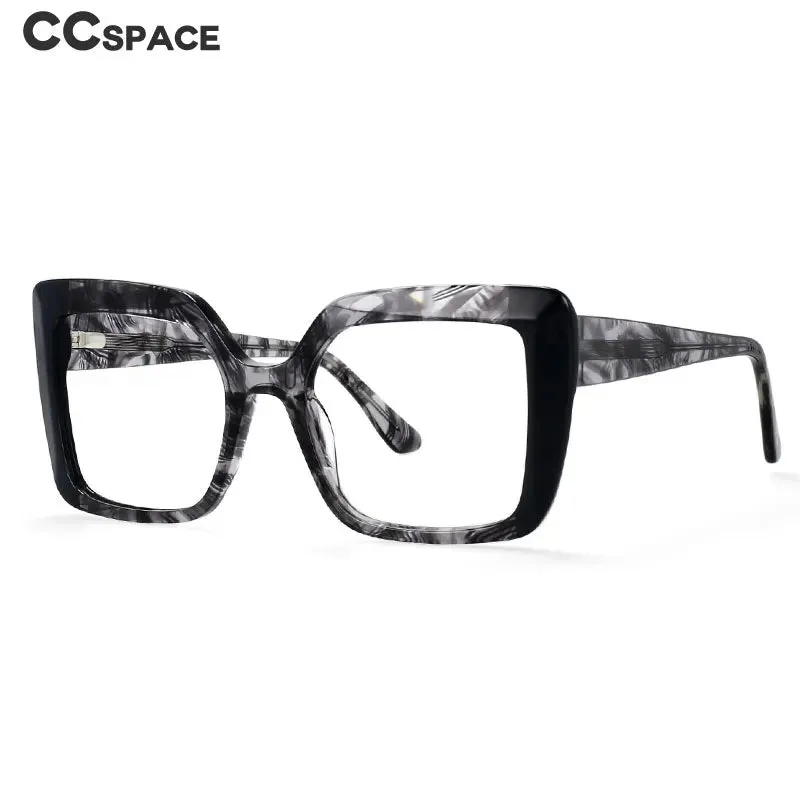 CCspace Women's Full Rim Square Acetate Hyperopic Reading Glasses R56956