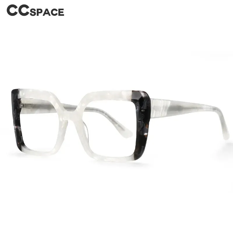 CCspace Women's Full Rim Square Acetate Hyperopic Reading Glasses R56956