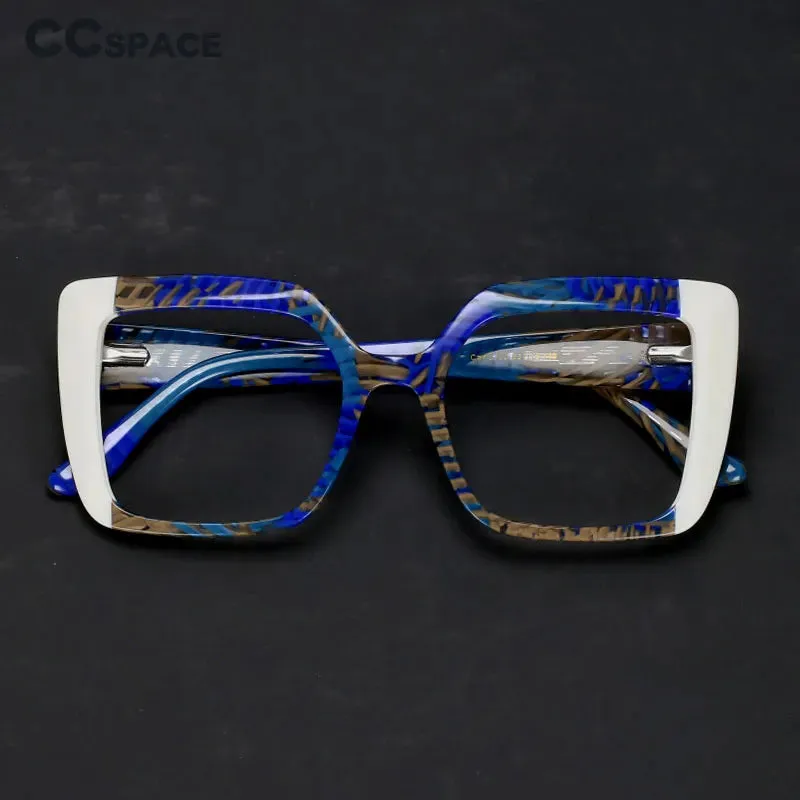 CCspace Women's Full Rim Square Acetate Hyperopic Reading Glasses R56956