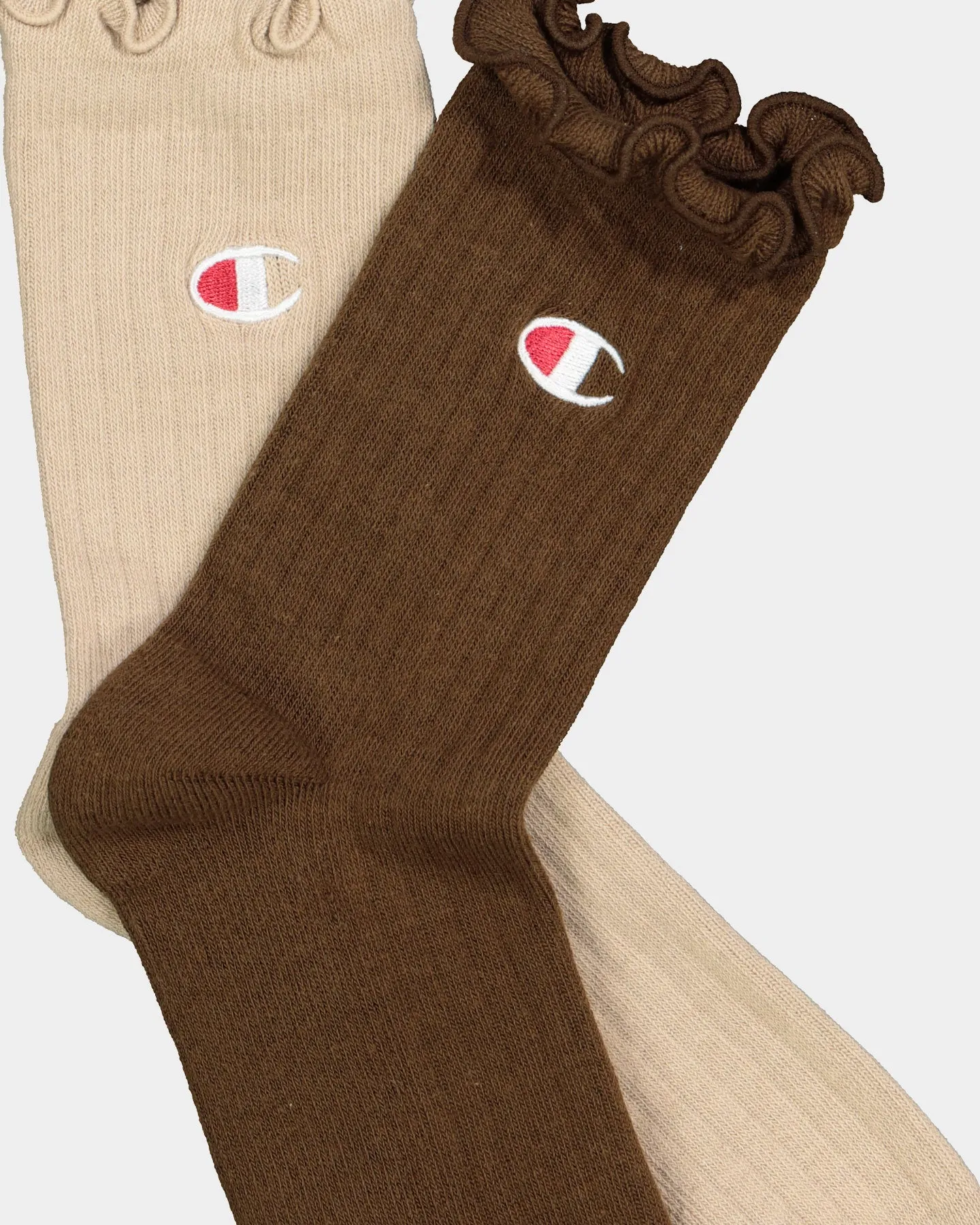 Champion Women's LFS Frill Crew Cut Socks 2 Pack Dance Monkey