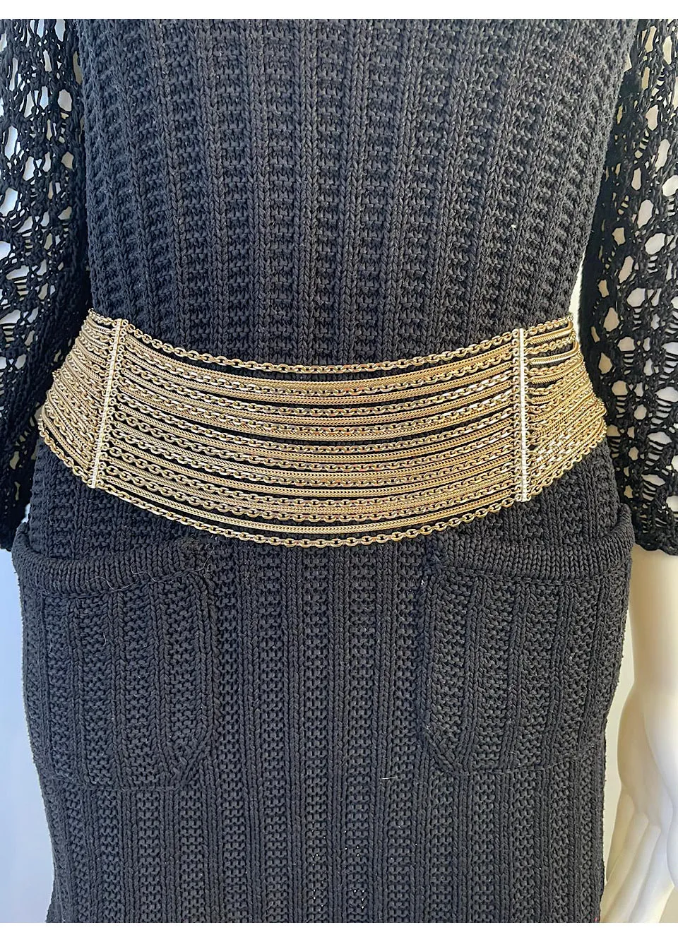 Chanel 07P 2007 Spring Gold Multi Strand Chain Belt Necklace