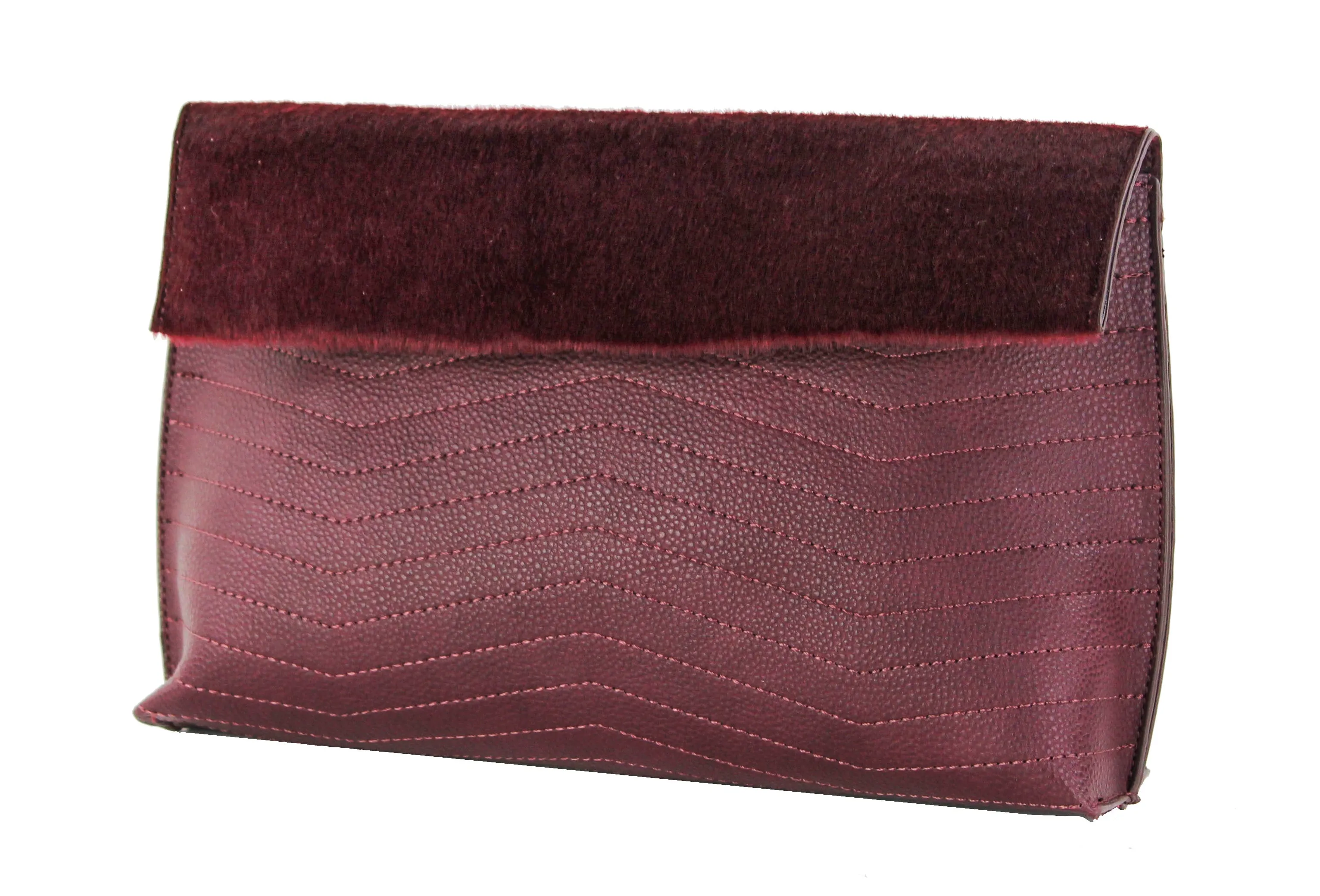 Chevron Quilted Foldover Clutch