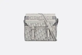 Christian Diorcamp Bag Gray Christian Dior Oblique Embroidery