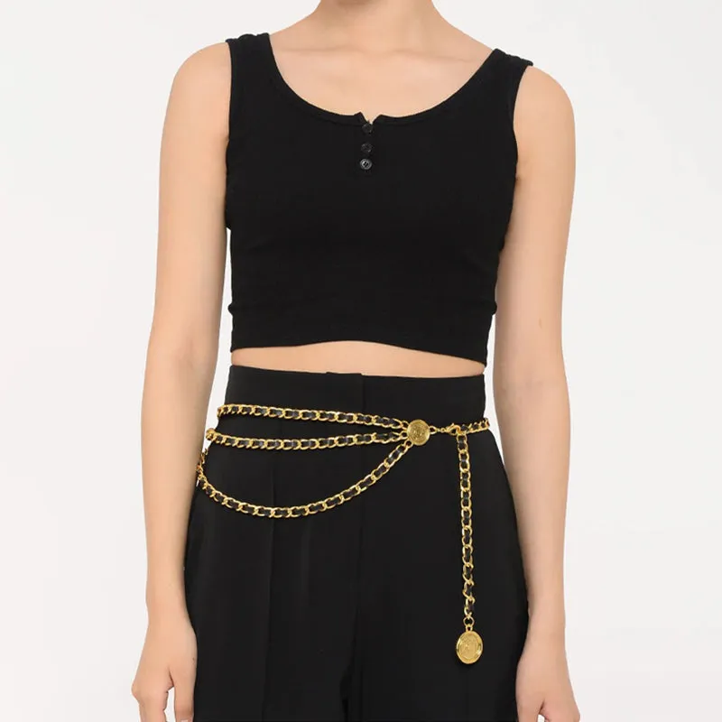 Classic Fashion Metal Tassel Waist Chain Belts