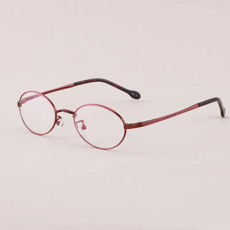 Cubojue Unisex Full Rim Oval Alloy Myopic Reading Glasses