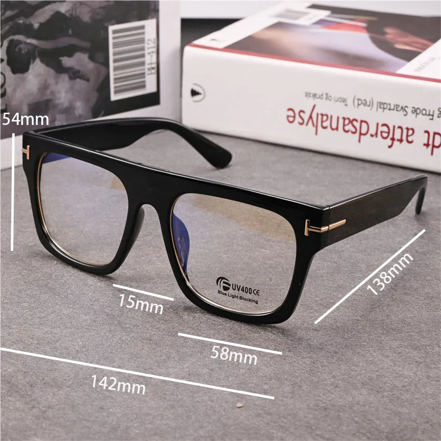 Cubojue Unisex Full Rim Square Tr 90 Titanium Brow Line Reading Glasses