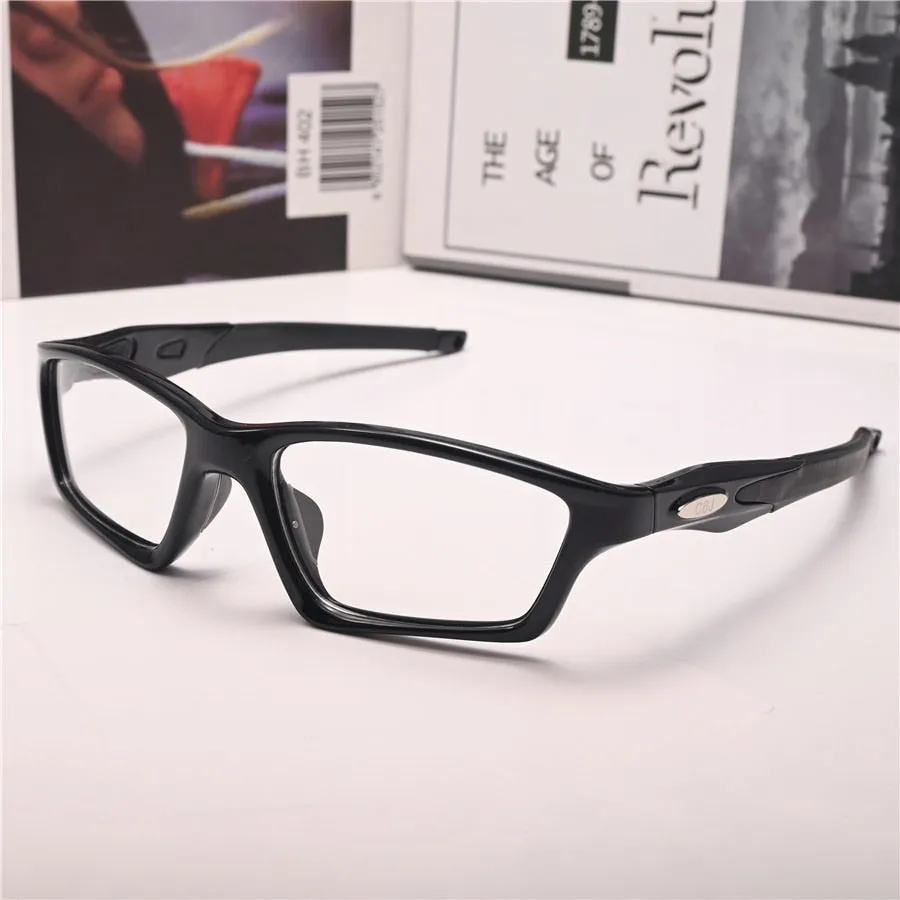 Cubojue Unisex Full Rim Square Tr 90 Titanium Sport Frame Reading Glasses