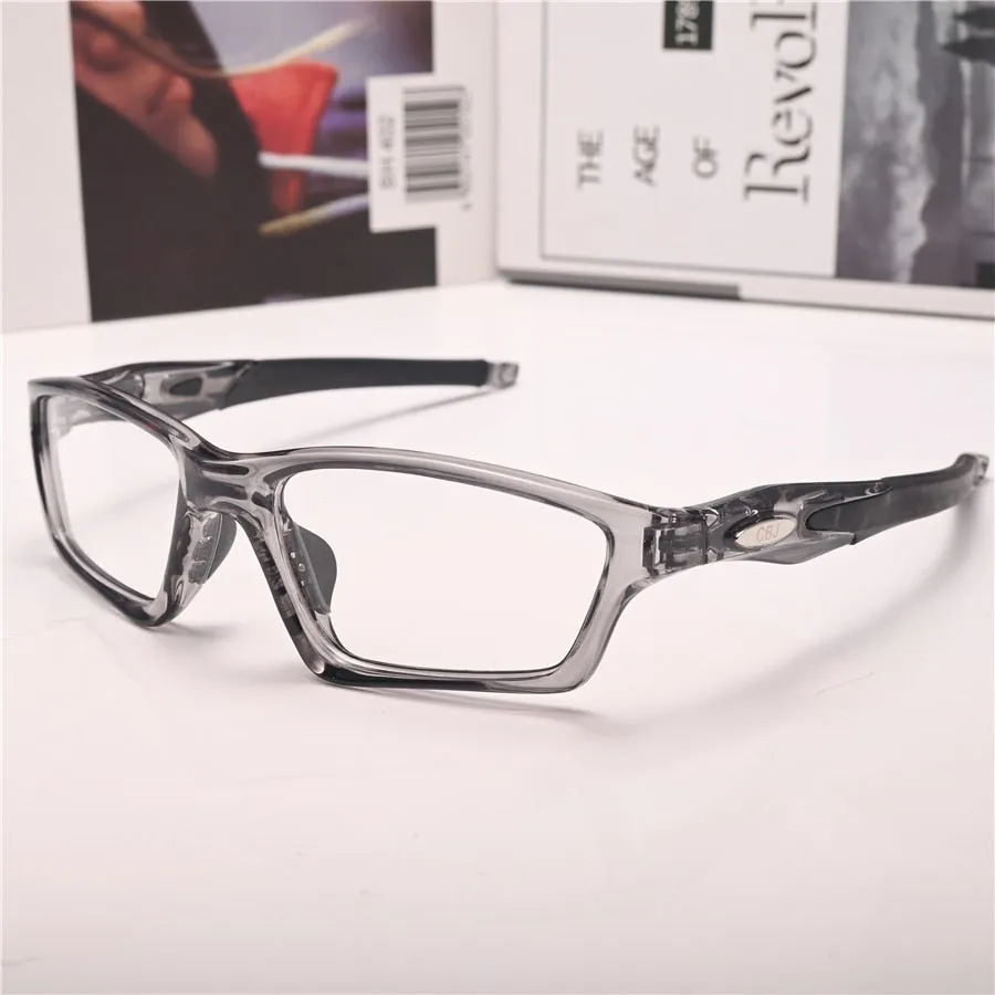 Cubojue Unisex Full Rim Square Tr 90 Titanium Sport Frame Reading Glasses