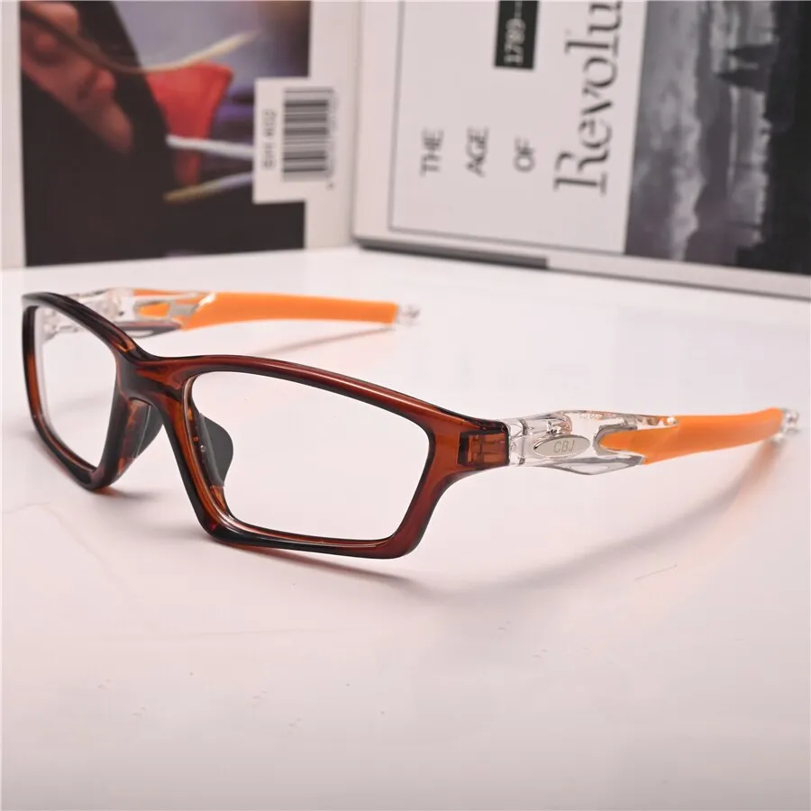 Cubojue Unisex Full Rim Square Tr 90 Titanium Sport Frame Reading Glasses