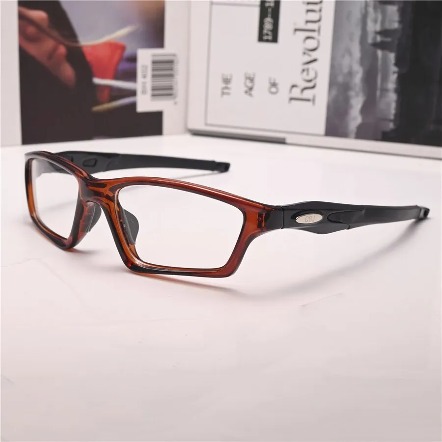 Cubojue Unisex Full Rim Square Tr 90 Titanium Sport Frame Reading Glasses