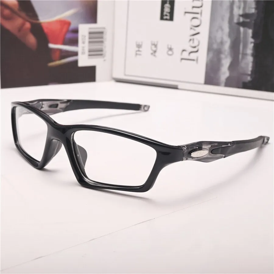 Cubojue Unisex Full Rim Square Tr 90 Titanium Sport Frame Reading Glasses