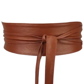 Exquisite Handcrafted Leather Wrap Belts | Leather Obi Belts