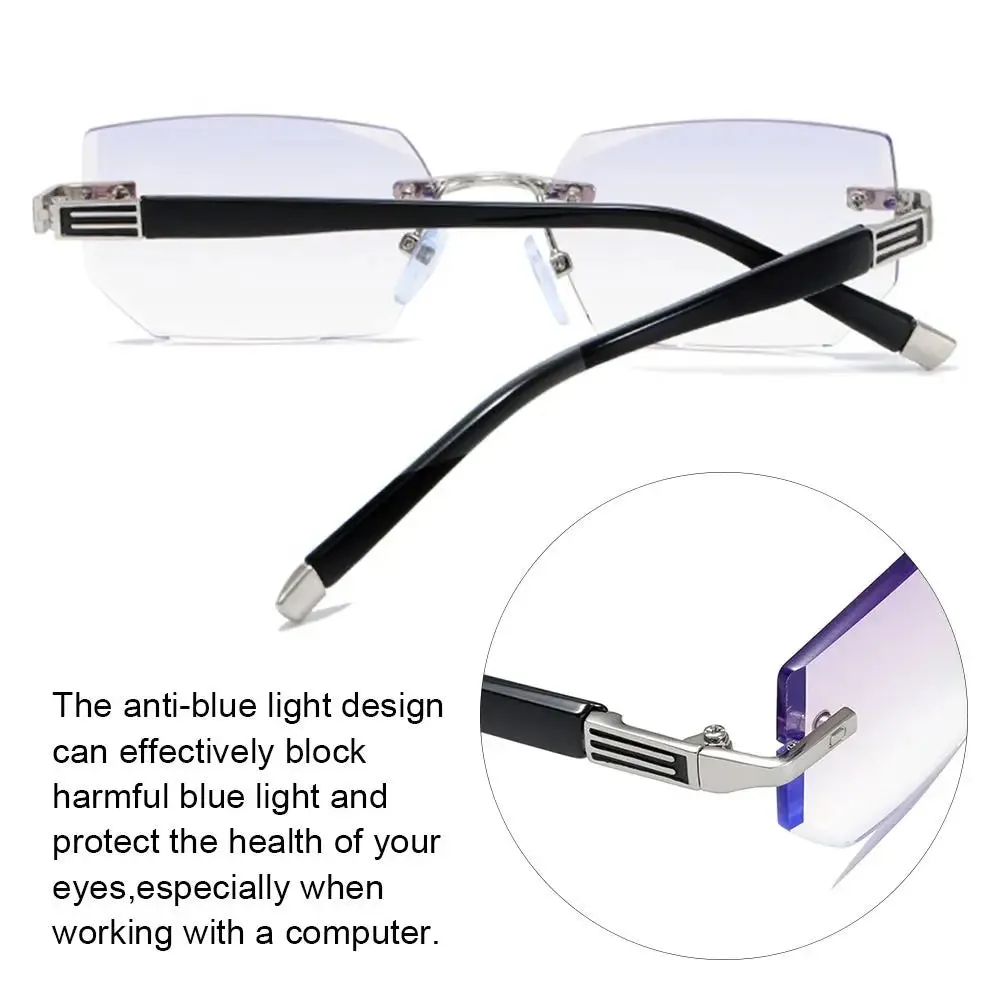 Fashion Anti-Blue Light Reading Glasses Trimming Frame Eye Protection Ultra Light Office Eyeglasses For Men Women Eyewear