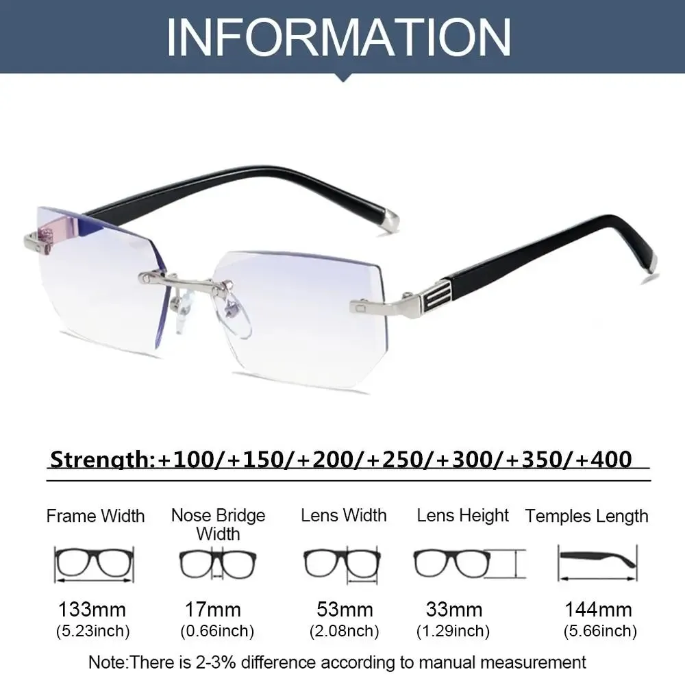 Fashion Anti-Blue Light Reading Glasses Trimming Frame Eye Protection Ultra Light Office Eyeglasses For Men Women Eyewear