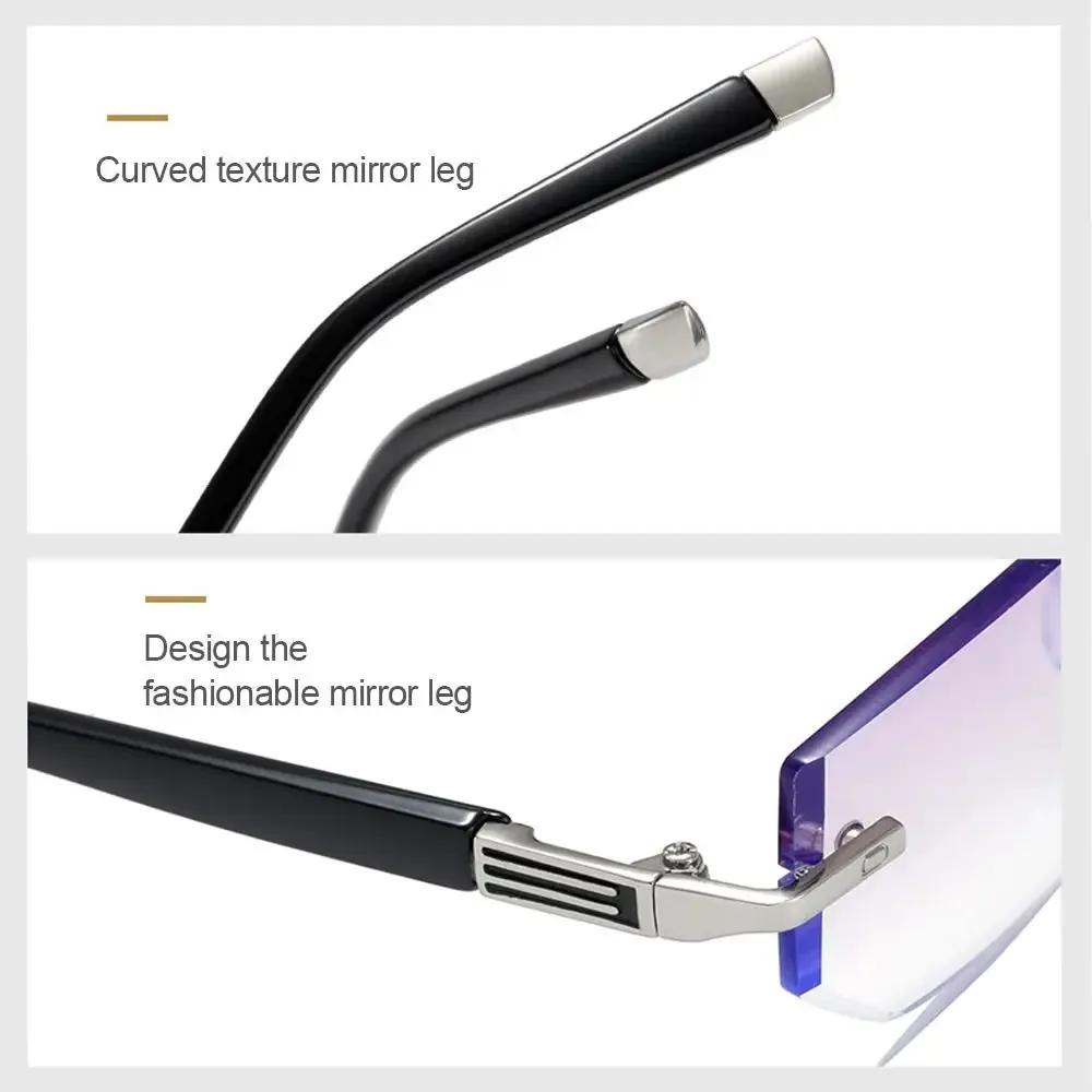 Fashion Anti-Blue Light Reading Glasses Trimming Frame Eye Protection Ultra Light Office Eyeglasses For Men Women Eyewear