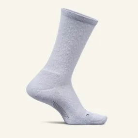 Feetures Women’s Everyday Max Cushion Diamond Texture Crew - Gray