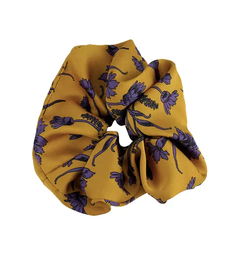 Floral Satin Scrunchies