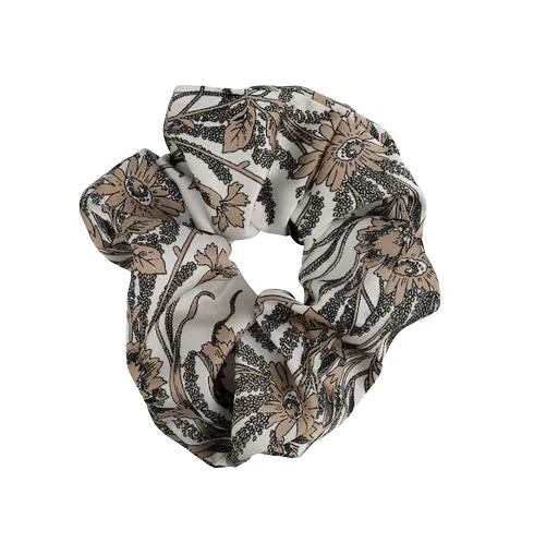 Floral Satin Scrunchies