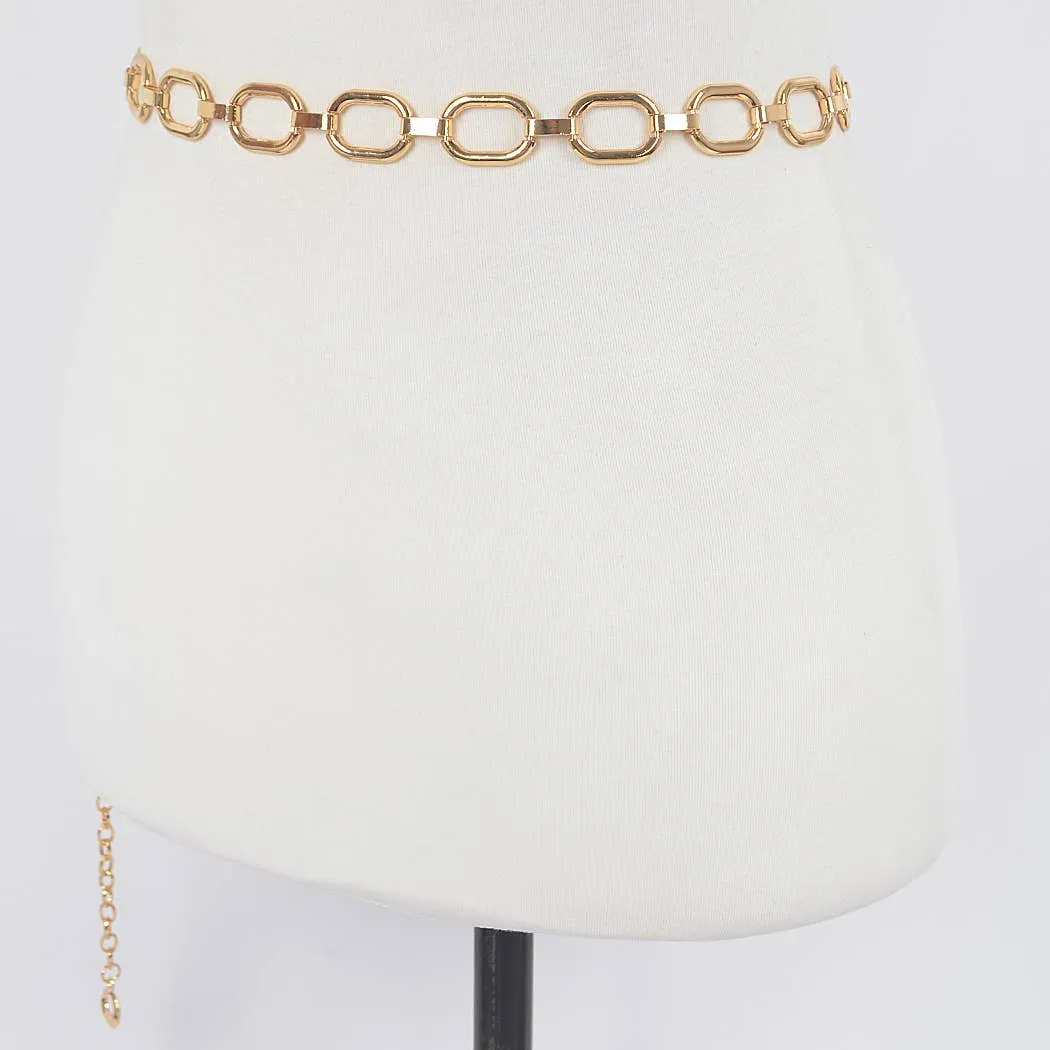 Hammered Ring Chain Belt