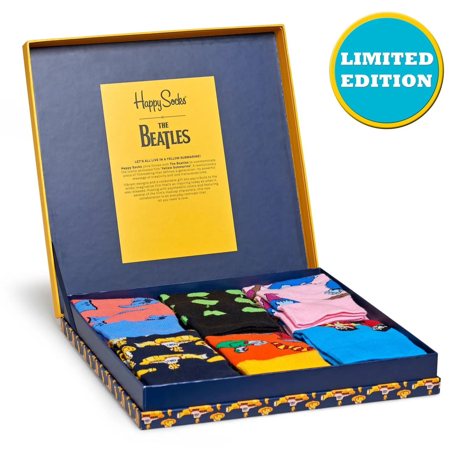 Happy Socks x The Beatles Men's LP Collection - 6 Pack