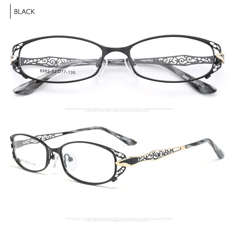 Hotochki Women's Full Rim Rectangle Alloy Reading Glasses 9003