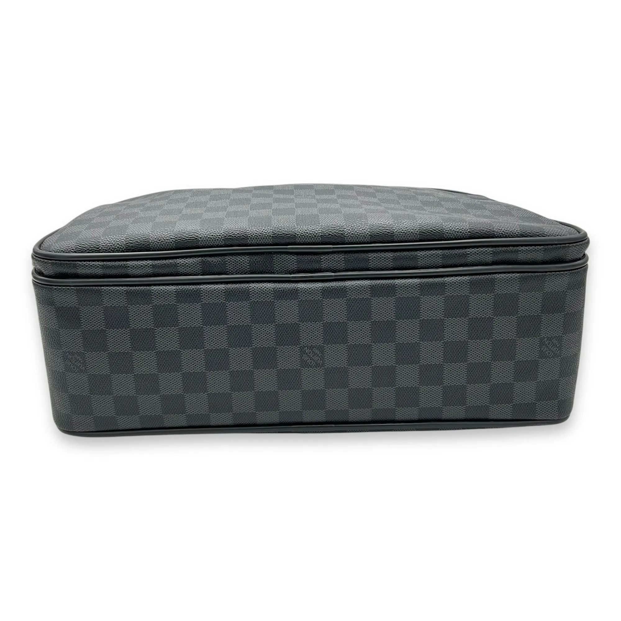 ICare Black Messenger in Damier Graphite, Silver hardware