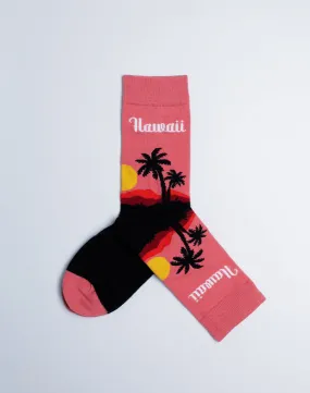 Kids Hawaii Palm Tropical Crew Socks