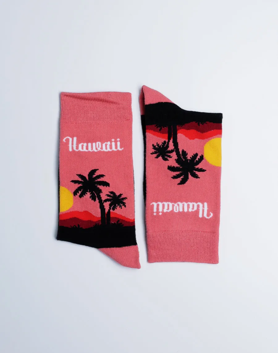 Kids Hawaii Palm Tropical Crew Socks