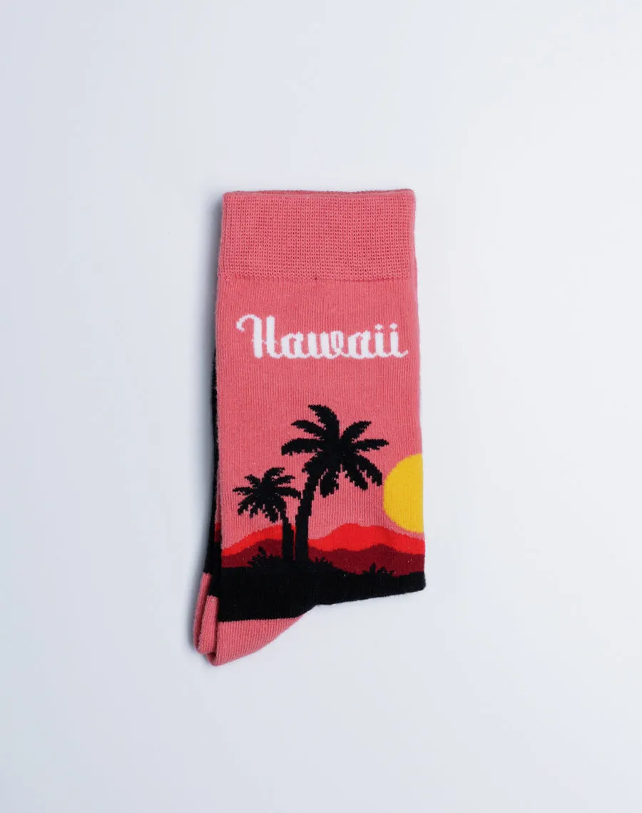 Kids Hawaii Palm Tropical Crew Socks