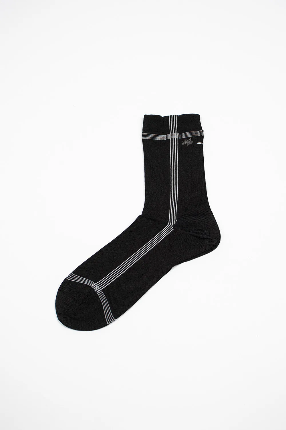 KT-142MS Side Line Silk Socks Black